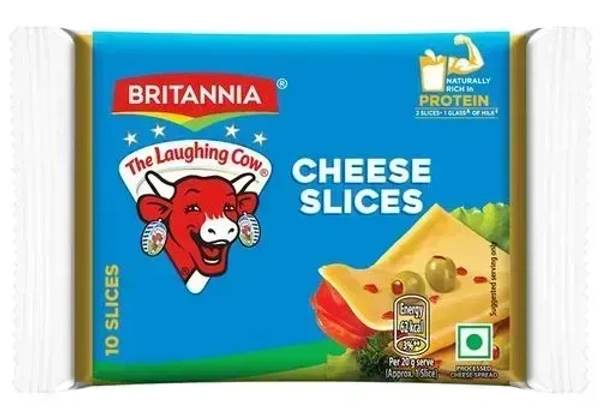 Britannia The Laughing Cow Processed Cheese Slice - Goodness Of Cows Milk, 200 g