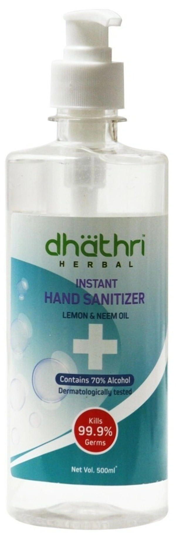 Dhathri Hebal Lemon& Neem Oil Instant Hand Sanitizer, 500ml