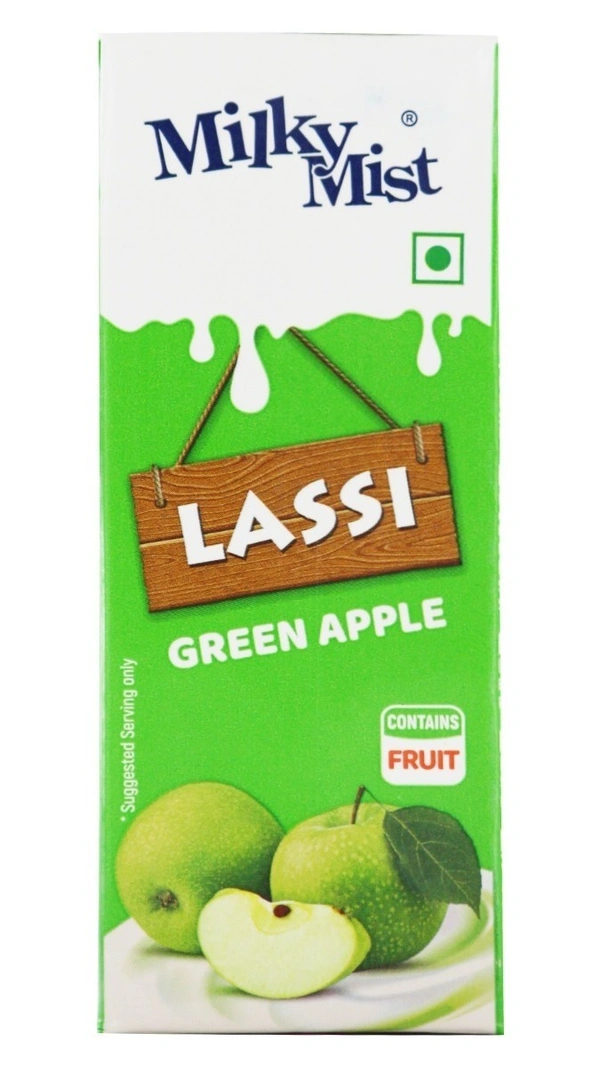 Milky Mist Lassi Green Apple Tetra Pack, 200ml