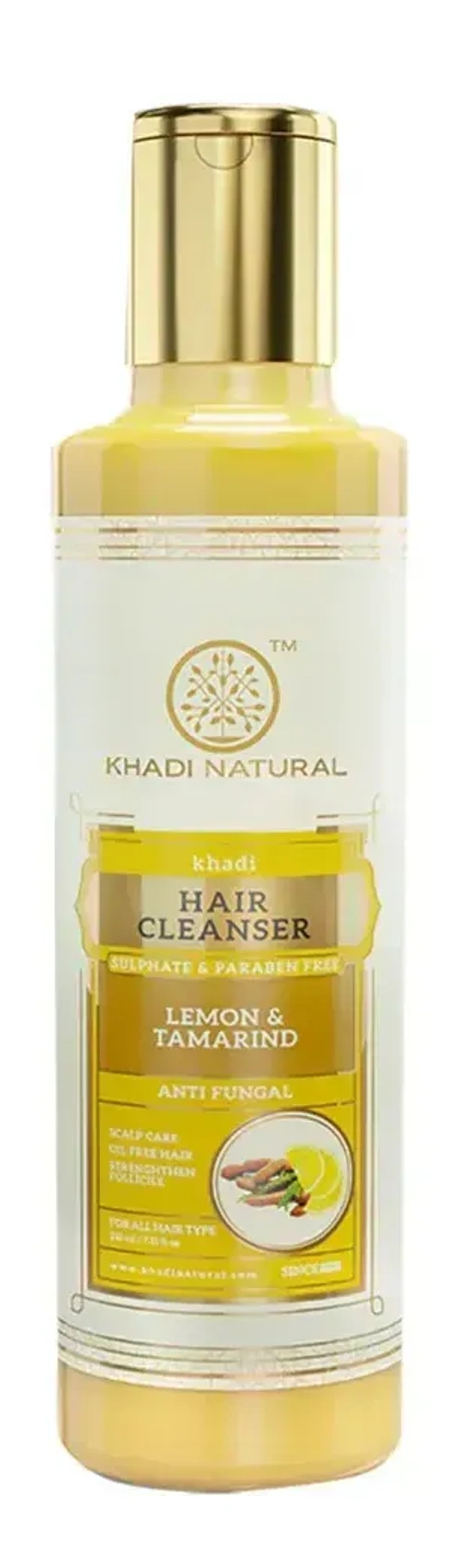 Khadi Herbal Lemon& Tamarind Cleanser/Shampoo Sulphate Paraben Free, 210ml