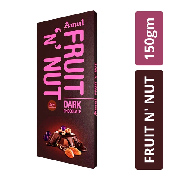 Amul Fruit N Nut Dark Chocolate, 150g