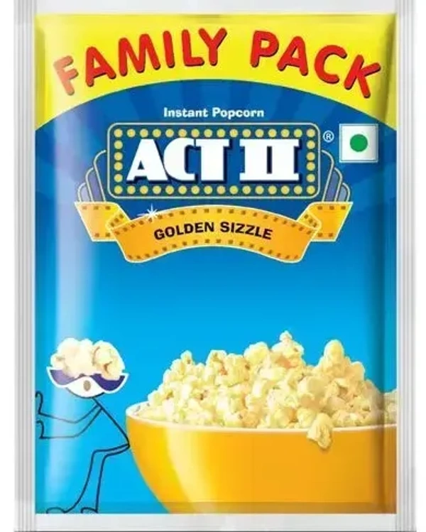 Act Instant Popcorn Family Pack Golden Sizzle Packet, 90g