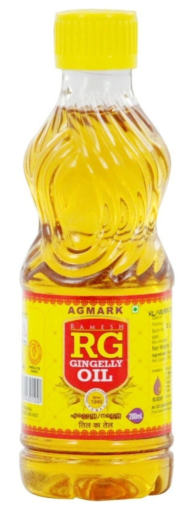 RG Agmark Gingrlly Oil Bottle, 200ml