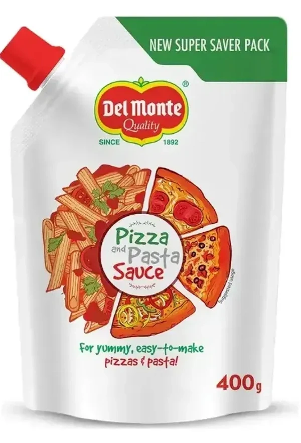 Del Monte Quality Pizza& Pasta Sauce Spout Pouch, 400g