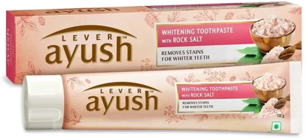 Lever Ayush Toothpaste With Rock Salt Whitening, 150g