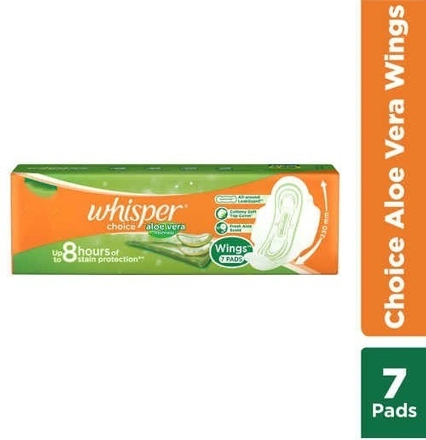 Whisper Choicewings Aloevera Wings 7's Aloevera (7 Pads)