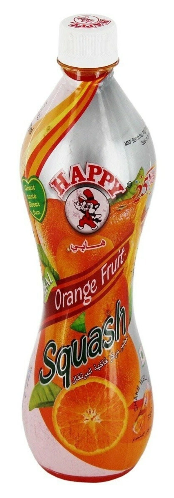 Happy Orange Fruit Squash, 700ml