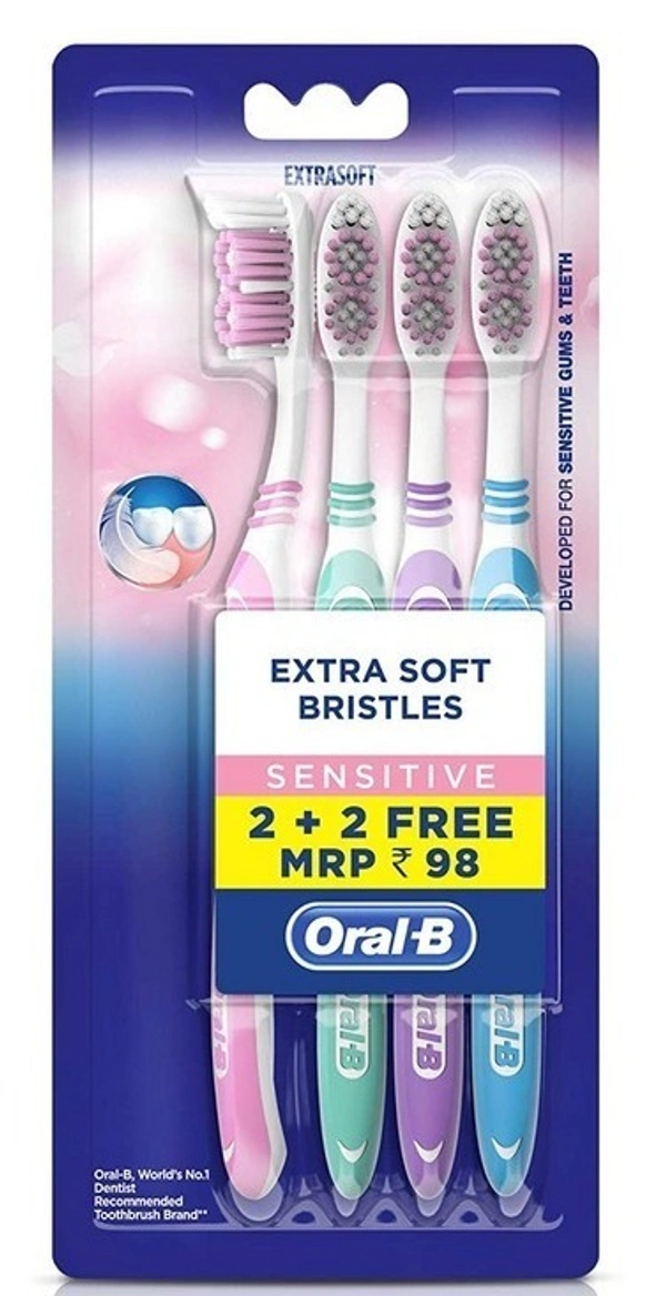 Oral - B Sensitive Whitening Toothbrush soft Buy 2 Get 2 Free