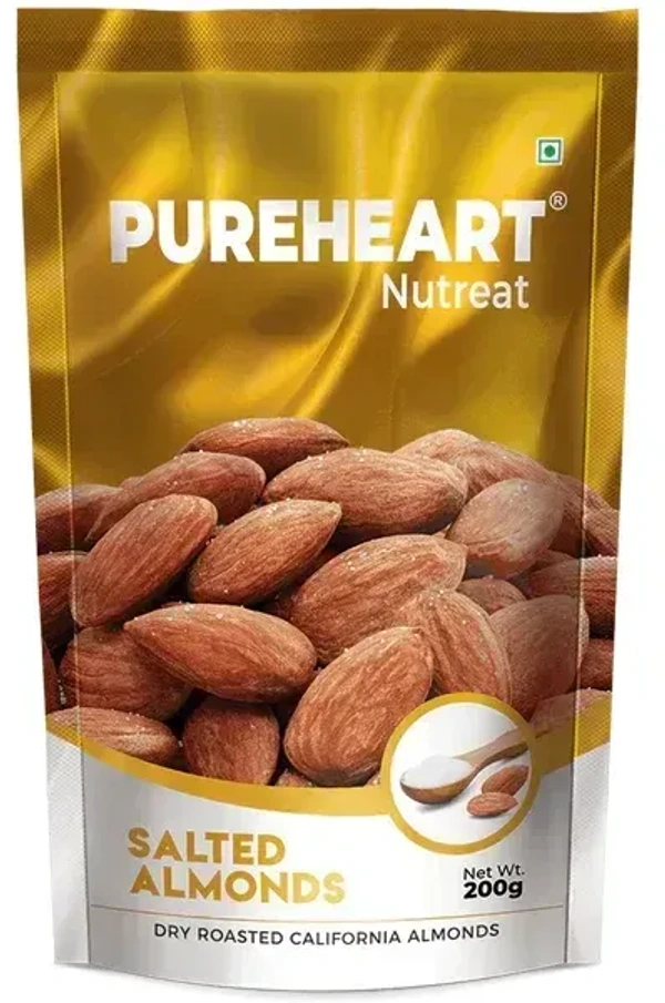 Pureheart Nutreat Natural Almonds (Premium California Almonds), 200g
