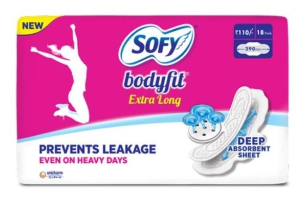 Sofy Bodyfit Extra Long, 18 Pads