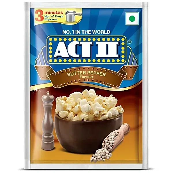 Act Instant Popcorn Butter Pepper Packet, 70g