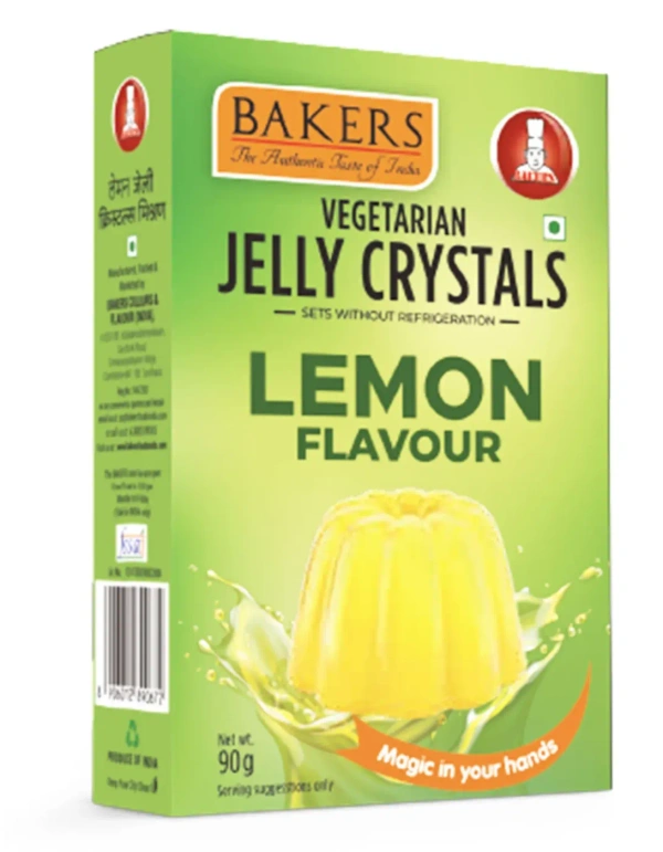 Bakers Jelly Crystals Lemon Flavour, 80g
