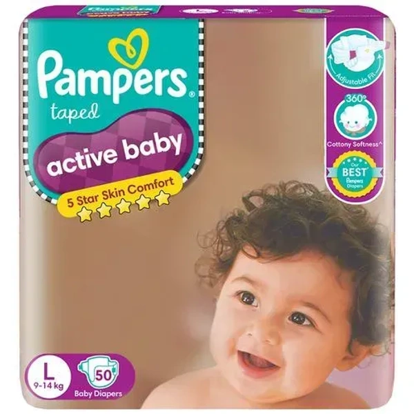 Pampers Active Baby 5 Star Skin Comfort Large (50 Pants)
