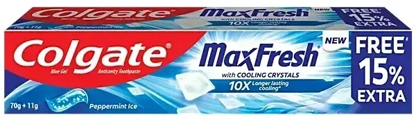 Colgate Toothpaste Peppermint Ice Max Fresh Cooling Crystals, 80g