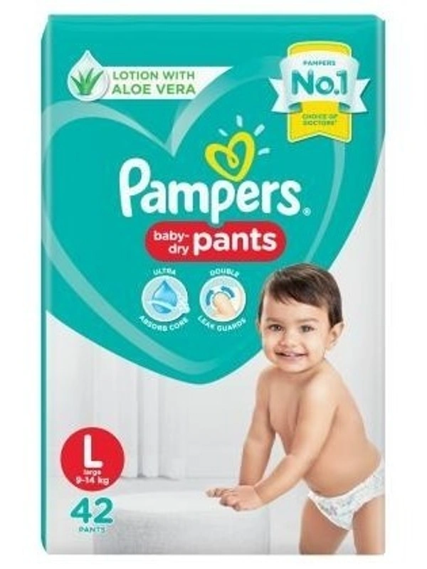 Pampers Diapers Baby Dry Pants Large, 42 pants