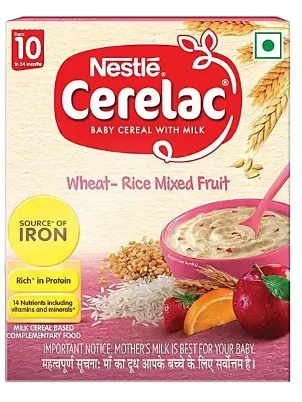 Nestle Cerelac Wheat Rice Mixed Fruit (10 To 24 Months), 300g