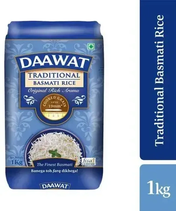 Daawat Traditonal Basmathi Rice, 1 kg