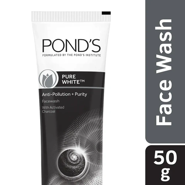 Ponds Pure Detox Anti - Pollution Purity Face Wash With Activated Charcoal, 50g