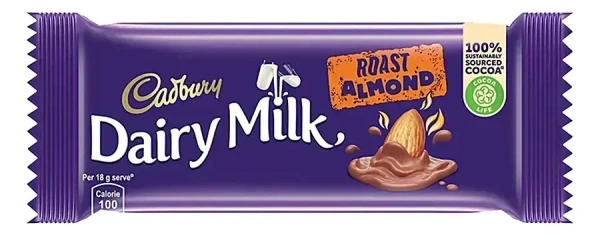 Cadbury Dairy Milk Chocolate Bar Roast Almond, 36g