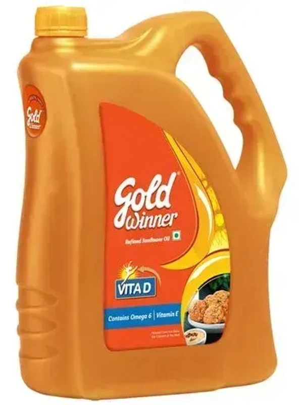 Gold Winner Refined Sunflower Oil Can, 5L
