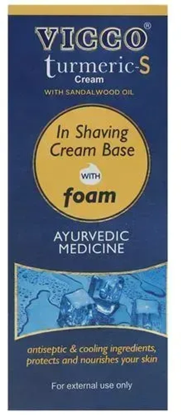 Vicco Turmeric With Sandal Wood Oil In Shaving Cream Base With Foam, 70g