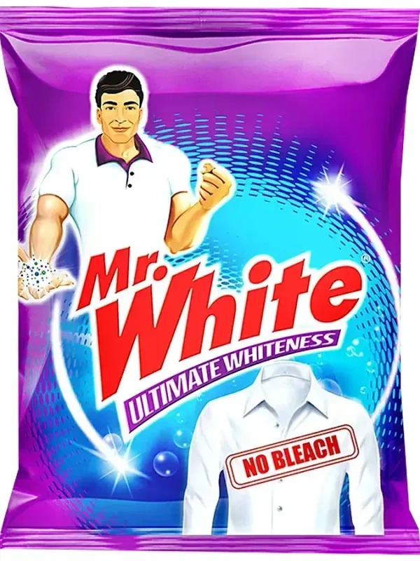 Mr. White Ultimate Whiteness Washing Powder Pouch, 500g