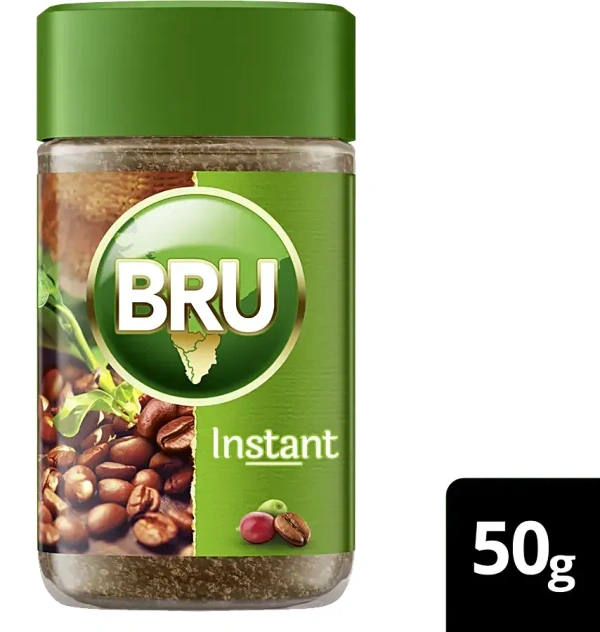 Bru Instant Coffee Powder 50g, Bottle