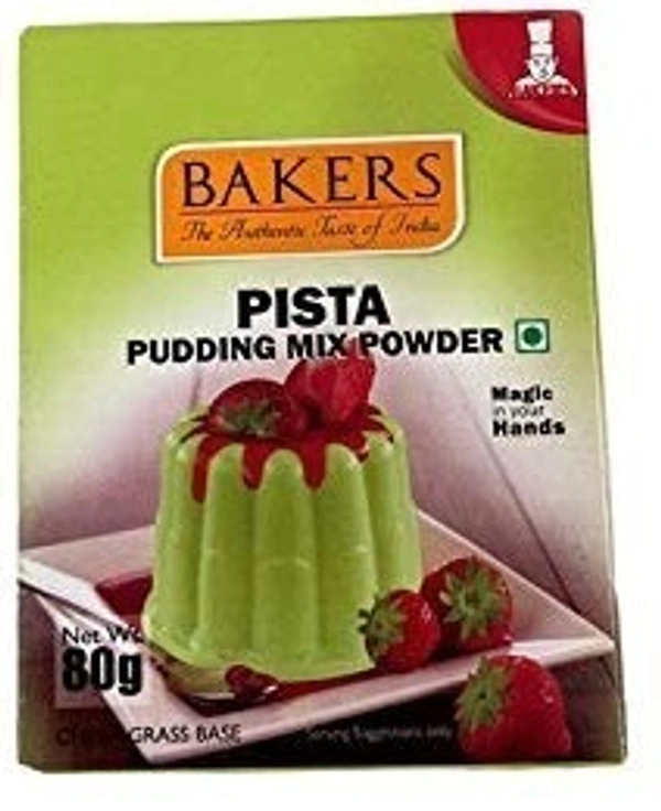 Bakers Pista Pudding Mix Powder, 80g