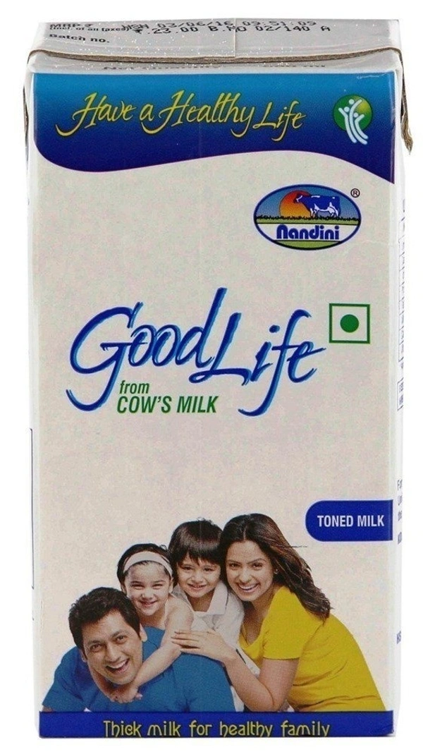 Nandini GoodLife UHT Treated Toned Milk, 1L Carton