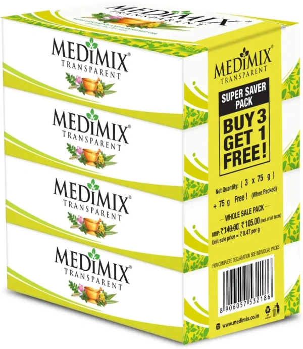 Medimix Transparent Soap (Buy 3 Get 1), 500g