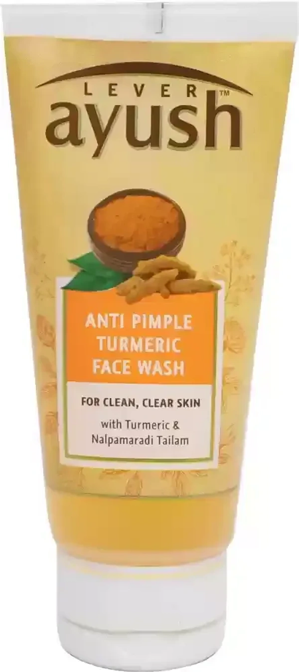 Lever Ayush Pimple Clear Turmeric Face Wash, 40g