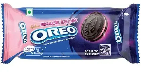 Cadbury Oreo Strawberry Creme Sandwich Biscuit, 46g