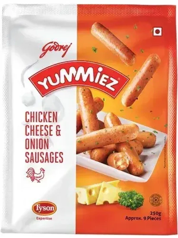 Yummiez Chicken Cheese& Onion Sausages, 250g