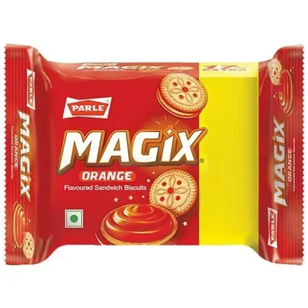 Parle Magix Orange Flavoured Sandwich Biscuit, 120g