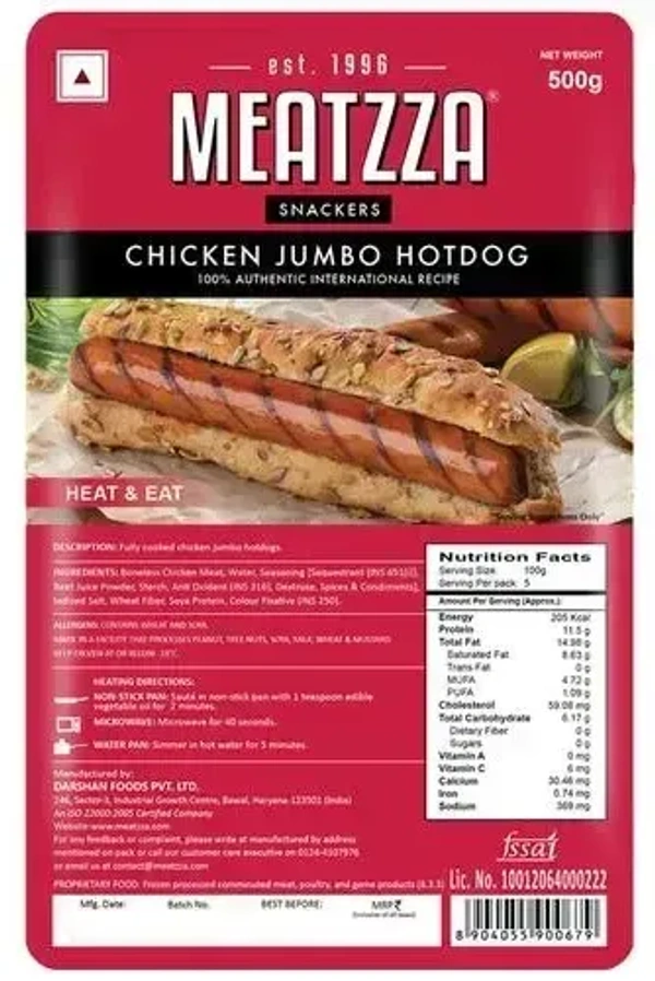 Meatzza Chicken Hotdog, 500g