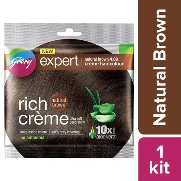 Godrej Expert Rich Cr�me Hair Colour (Natural Brown 4.00), 20g