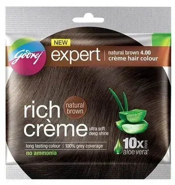 Godrej Rich Creme Hair Colour Natural Brown 4.0