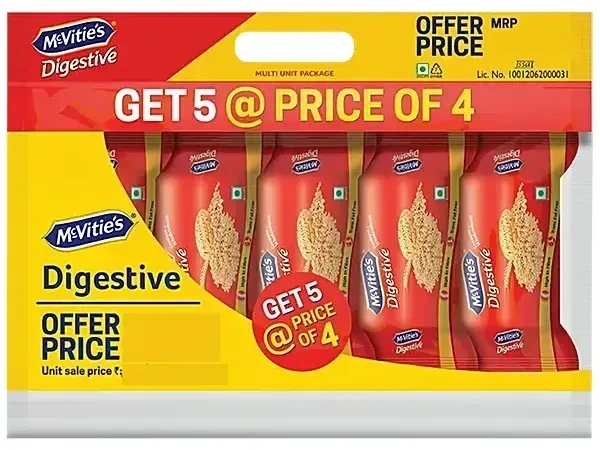 Mcvities Digestive (Buy 4X100g Get 1 Free), 500g