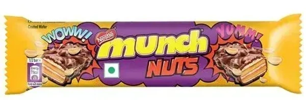 Nestle Munch Nuts Chocolate Coated Crunchy Bar, 32g