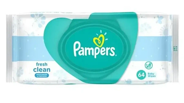 Pampers Fresh Clean Wipes (64 Nos), 64 wipes