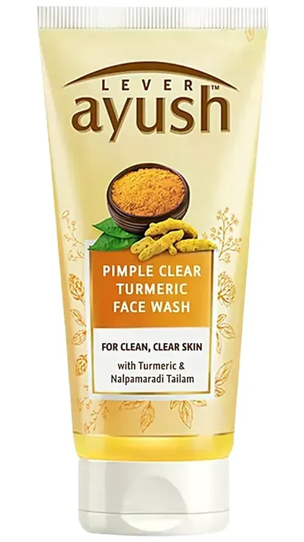 Lever Ayush Anti Pimple Natural Ayurvedic Turmeric Facewash, 40g