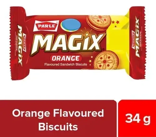 Parle Magix Orange Flavoured Biscuit 40% Extra, 40.8g