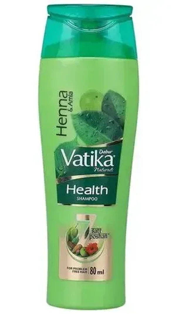 Dabur Vatika Health Shampoo Henna& Amla Power of 7 Natural Ingredients, 80ml