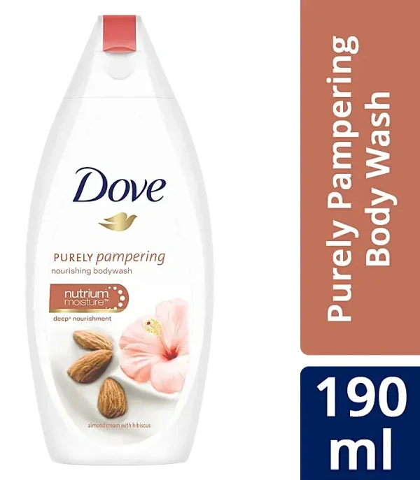 Dove Body Wash - Almond Cream & Hibiscus, 190ml