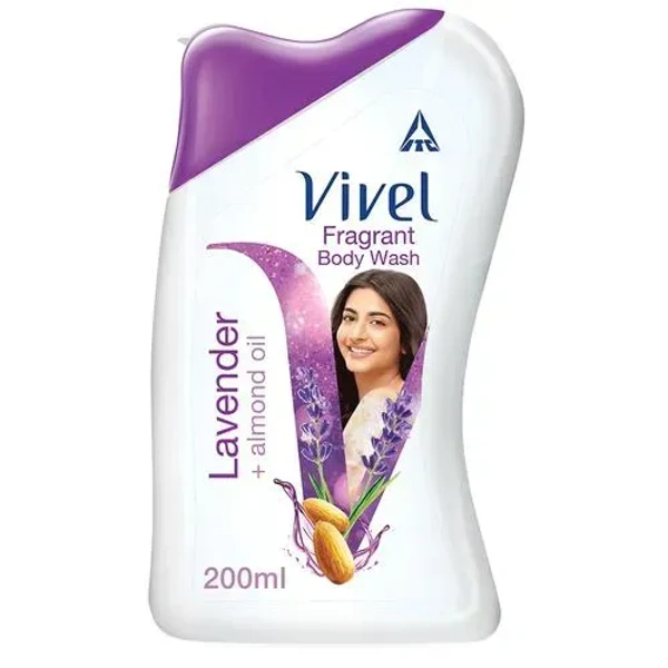 Vivel Body Wash Lavender + Almond Oil, 200ml