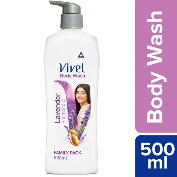 Vivel Body Wash Lavender + Almond Oil, 500ml
