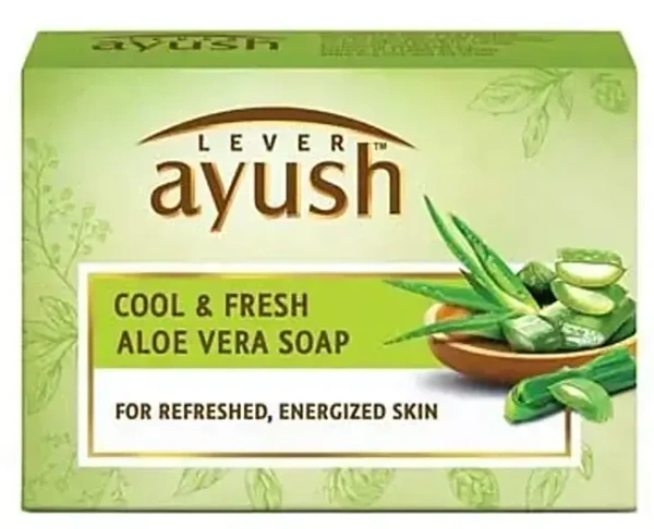 Lever Ayush Cool / Fresh Aloe Vera Soap, 100g
