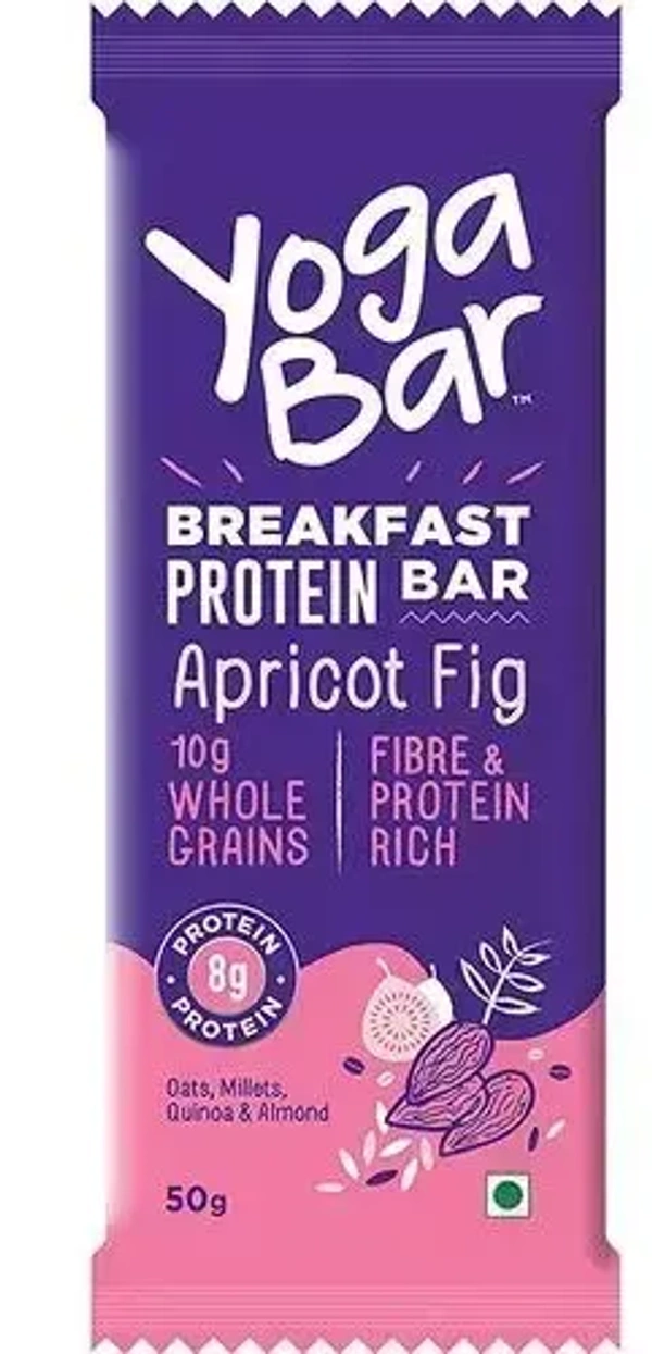 Yoga Bar Breakfast Protein Bar Apricot Fig, 50g