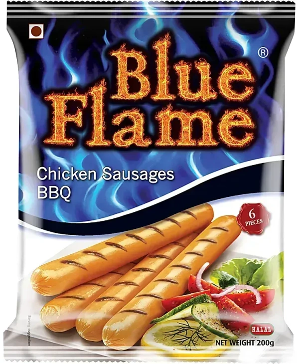 Blue Flame Chicken Sausages BBQ, 200g