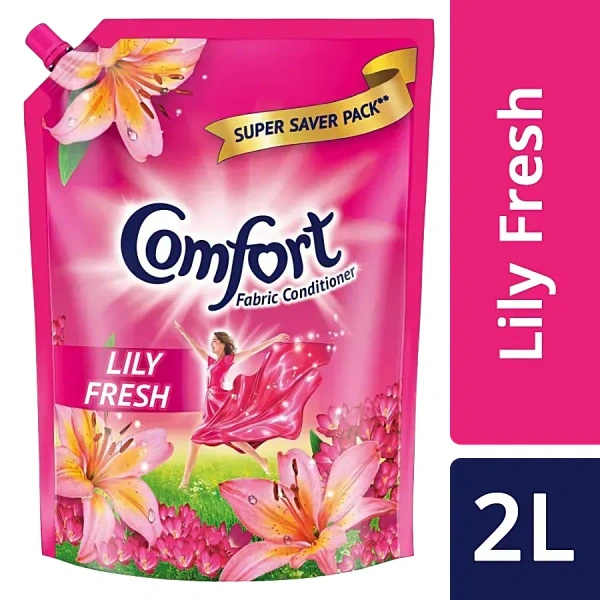 Comfort Fabric Conditioner Lily Fresh Super Saver Pack Pouch, 2L